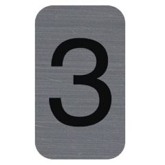Plaque verticale adhésive de signalisation - Chiffre 3 : EXACOMPTA image