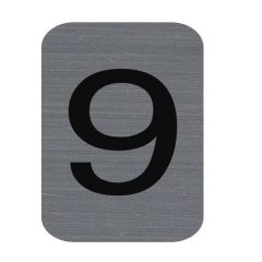Plaque verticale adhésive de signalisation - Chiffre 9 : EXACOMPTA image