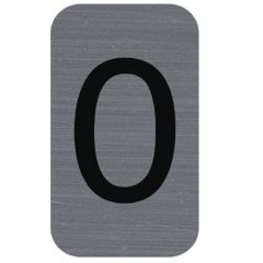 Plaque verticale adhésive de signalisation - Chiffre 0 : EXACOMPTA image