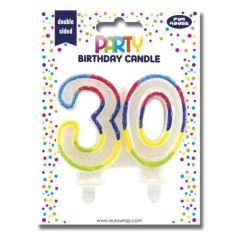 Bougie d'anniversaire Chiffre 30 : CLAIREFONTAINE image