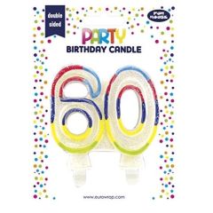 Bougie d'anniversaire Chiffre 60 : CLAIREFONTAINE image