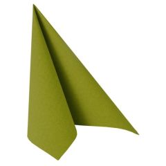 Lot de 50 Serviettes en papier - Vert olive - 400 x 400 mm : PAPSTAR Royal Collection Visuel