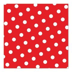 PAP STAR : Lot de 30 Serviettes à points - Rouge Visuel