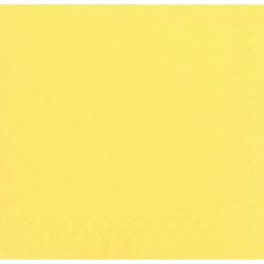 Serviettes de table Cocktail - 240 x 240 mm - Jaune citron : PAP STAR Lot de 250 image