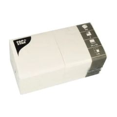 Serviettes de table Cocktail - 240 x 240 mm - Blanc : PAP STAR Lot de 200 face
