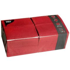 Serviettes de table bistro - 330 x 330 mm - Bordeaux PAP STAR