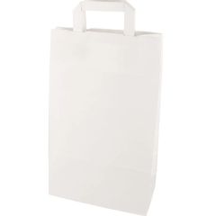 Sac en Papier - 220 x 100 x 360 mm - Kraft Blanc PAPSTAR Lot de 50 sachet