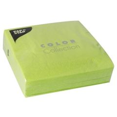 Lot de 50 Serviettes de table unies Vert Pomme PAP STAR