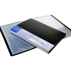 88101E Protège-documents de 20 vues - Noir EXACOMPTA Ouvert