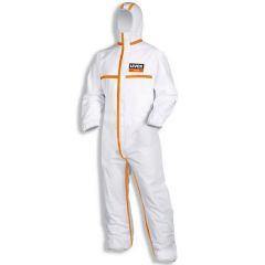 Combinaison de protection jetable 4B - Blanc/Orange - Taille XL : UVEX image