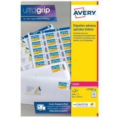 Étiquettes Timbres Poste 63,5 x 33,9 mm AVERY L7159 Lot de 240
