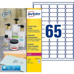 AVERY Étiquettes transparentes 38,1 x 21,2 mm L7551-25
