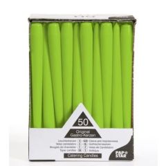 Bougie chandelier - Vert Citron 25 cm : PAP STAR Lot de 50 image