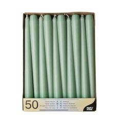 Bougie chandelier - Vert Jade 25 cm : PAP STAR Lot de 50 image