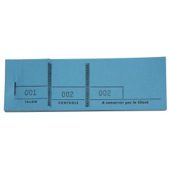 Passe-partout Bleu Carnet de tickets Coupon détachable