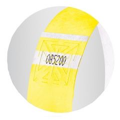 Bracelets d'identification - Jaune fluo : SIGEL Super Soft  Lot de 120 image