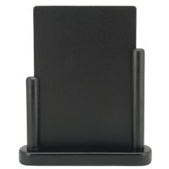 Ardoise de Table - 200 x 230 mm - Support Noir : SECURIT Elegant Moyen (ELE-BL-ME)