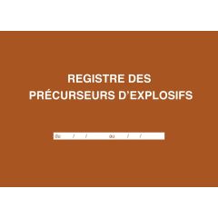 Registre des Précurseurs d'Explosifs ELVE 49001 Modèle