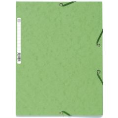 Chemise à élastiques 3 rabats Carte lustrée - Vert tilleul : EXACOMPTA Image