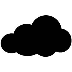 Tableau noir décoratif - Ardoise 290 x 480 mm Nuage SECURIT Silhouette Image