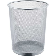 Corbeille à Papier 23 litres en métal - Argent : HELIT Mesh Visuel