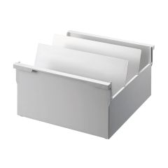 Boîte pour 1200 fiches A4 paysage - Gris - The Admin : HELIT Lot de 2 