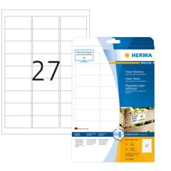 HERMA etiquettes blanches résistantes aux intempéries 63,5 x 29,6 mm 10903