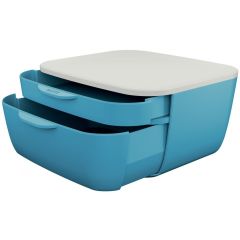 Photo Bloc de classement - 2 Tiroirs - Bleu LEITZ My Box Cosy