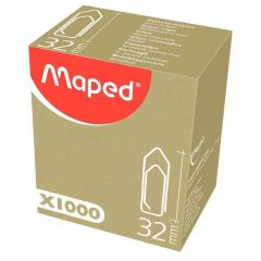 Boite de 1000 trombones en acier - 32 mm : MAPED Visuel