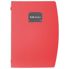 Protège-menus A4 en plastique - Rouge : SECURIT Rio Menu Visuel
