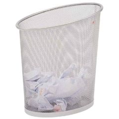 Corbeille à Papier design 18 litres en métal - Gris métal : ALBA Mesh Exemple