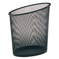 Corbeille à papier 18 litres en métal - Noir ALBA Mesh