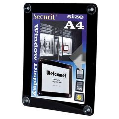 Porte Affiche à ventouses - A4 - 210 x 297 mm - Rouge : SECURIT (PFW-A4-BL)