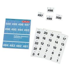 Photo HERLITZ : Etiquettes numérotées de 1 à 500 - Noir/Blanc 00791871