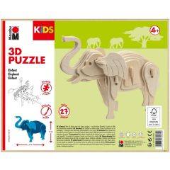 Photo Puzzle 3D en bois - Eléphant MARABU KIDS