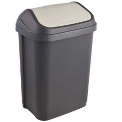Photo Poubelle avec couvercle - 10 litres - Anthracite/Crème KEEEPER