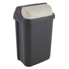 Photo Poubelle avec couvercle - 25 litres - Graphite/Crème KEEEPER Rasmus