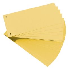 Photo Intercalaires en carton - 240 x 105 mm - Jaune : HERLITZ Lot de 100 réf. 10843613