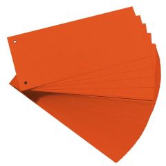 Photo Intercalaires en carton - 240 x 105 mm - Orange : HERLITZ Lot de 100 réf. 10843647