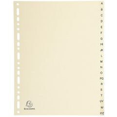 Photo Jeu de 20 Intercalaires alphabétiques en carte - 225 x 297 mm - A4 EXACOMPTA Image