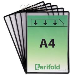 Photo Pochette de protection à suspendre pour document A4 - Noir : TARIFOLD 154507
