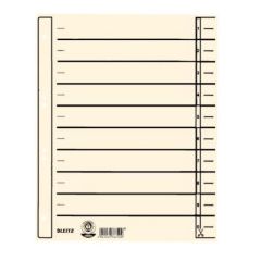 Photo Lot de 100 Intercalaires en carton - 240 x 300 mm - Chamois : LEITZ - 1657-00-11