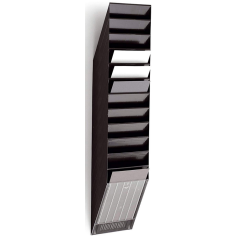 Photo Set de porte-brochures mural - 12 compartiments A4 - Noir : DURABLE Flexiboxx 12 1709763060
