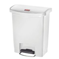 Photo Poubelle à pédale avec couvercle Blanche 30 litres 1883555 RUBBERMAID
