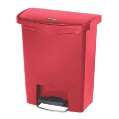 Photo Poubelle à pédale avec couvercle Rouge 30 litres 1883564 RUBBERMAID