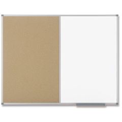 Photo Tableau duo blanc magnétique et liège - 1200 x 900 mm : NOBO 1901588