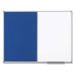 Photo Tableau duo blanc magnétique et feutrine bleue - 1200 x 900 mm : NOBO 1902258