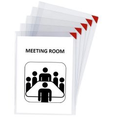 Photo Cadre d'affichage magnétique - A4 - Rouge TARIFOLD Kang Easy clic Lot de 5