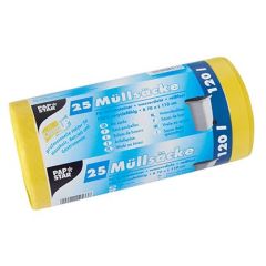 Photo Lot de 25 Sacs poubelle - 120 litres - Jaune : STARPAK