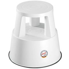Photo Tabouret marche pied à roulettes - Blanc WEDO